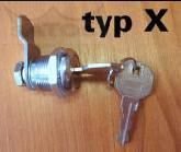 Zámek schránkový typ X závora - Vložky,zámky,klíče,frézky Klíče odlitky Klíče schránkové